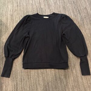 Nation LTD Black Puff Sleeve Sweatshirt